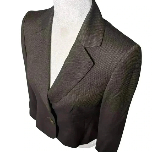 Nine West Brown Blazer Size 4P - Picture 3 of 6